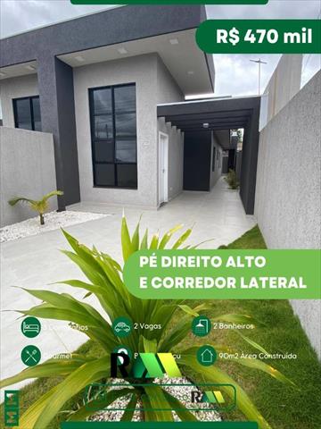 Casa Residencial para venda no Iguacu em Fazenda Rio Grande com 90m² por R$ 470.000,00
