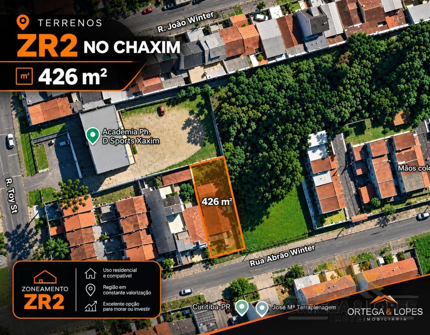 Terreno para venda no Xaxim em Curitiba com 426m² por R$ 495000