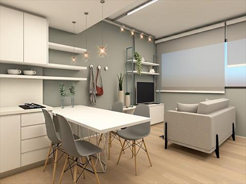 Apartamento para locacao no Batel em Curitiba com 63,10m² por R$ 2.800,00