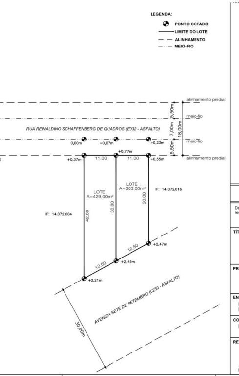 Terreno para venda no Cristo Rei em Curitiba com 363m² por R$ 726.000,00