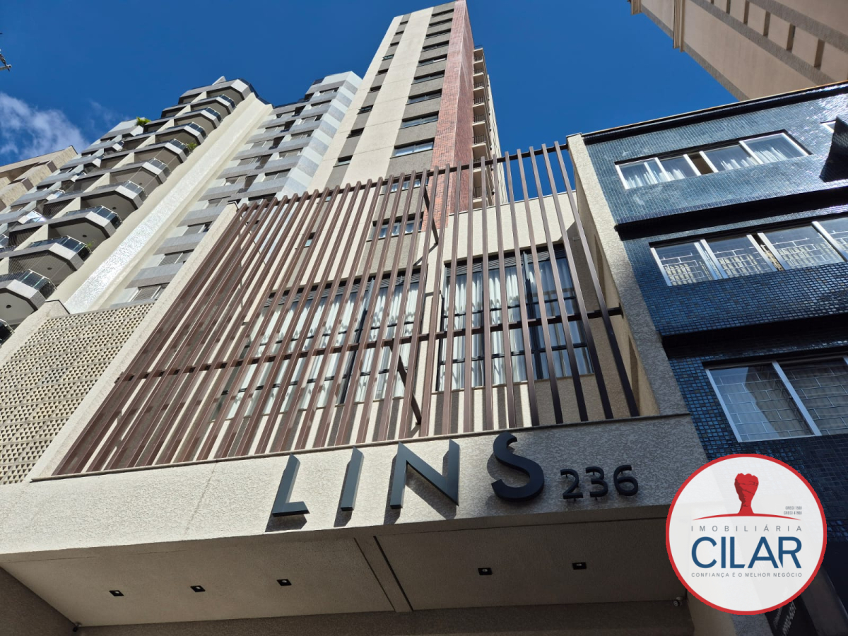 Apartamento para locacao no Centro em Curitiba com 38,69m² por R$ 2.500,00