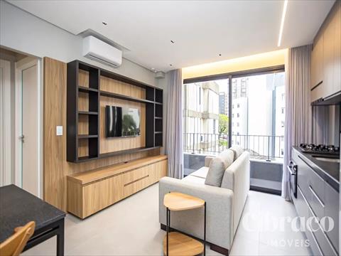 Apartamento para locacao no Bigorrilho em Curitiba com 39m² por R$ 5.390,00