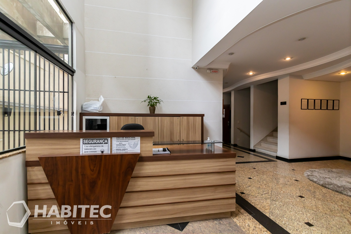 Apartamento para locacao no Centro em Curitiba com 92,23m² por R$ 2.000,00