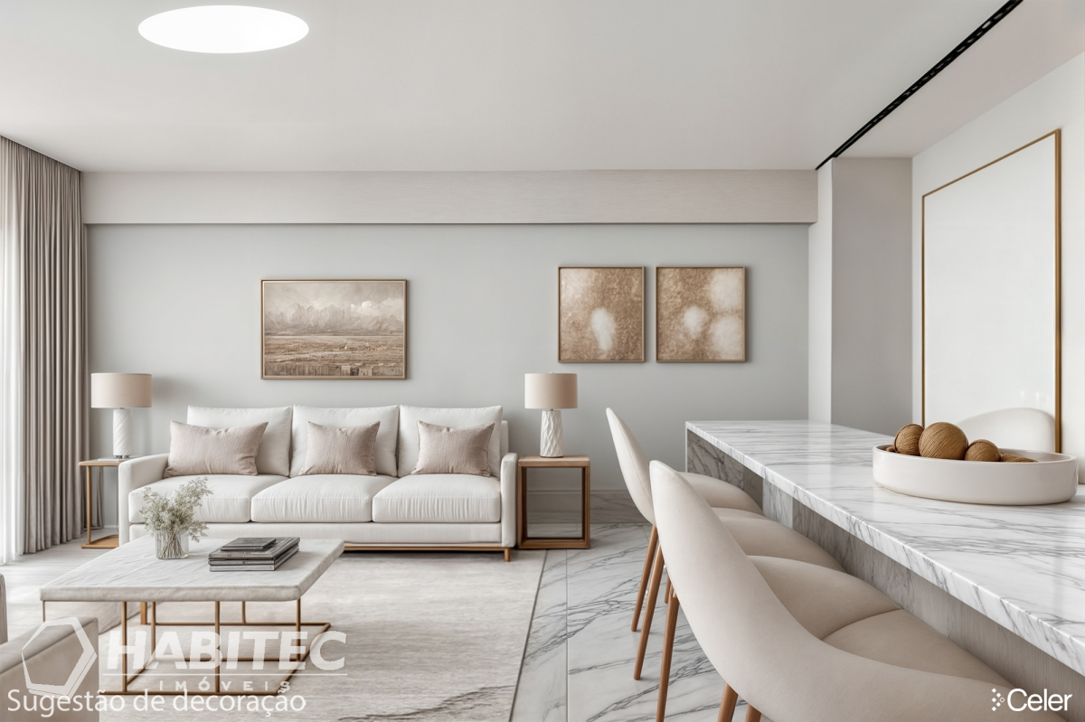 Apartamento para locacao no Centro em Curitiba com 54,90m² por R$ 1.800,00